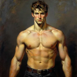 attractive male, character design, painting by gaston bussiere, greg rutkowski, katsuya terada, frank frazetta, tom of finland, trending on artstation