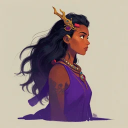 side portrait, maya ali, wind sorcerer, gloomhaven, dota, aesthetic octane render, gaudy colors, matte painting concept art, by jesper ejsing, by rhads and makoto shinkai and lois van baarle and ilya kuvshinov and rossdraws