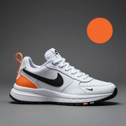 retro futuristic Nike Space Hippie x Off-white sneakers by syd mead, matte painting, geometric shapes