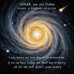 solar winds are blowing neutron star controlling all is lost, doomed and tossed, at what cost forever meteors fly around me comets die, and then they and then they, you wanna see how they try to surround me i can say, here today, we shall stay forever if you want to find us in a hurry oh let me tell you don't you worry, inspired by caravaggio