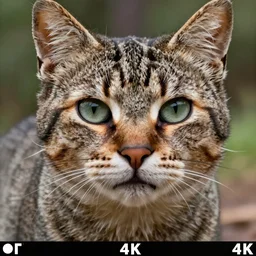 Trail cam footage of a cat with a big human nose, highly detailed, trending on artstation, Unreal Engine 4K