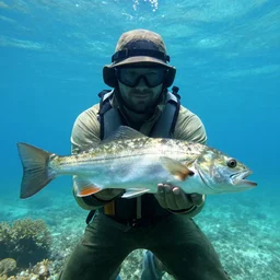 trippy fish hunting humans underwater