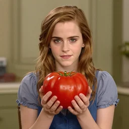 emma watson as a tomato