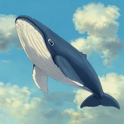 Whales in the sky by Studio Ghibli