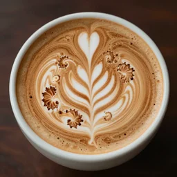 coffee latte art of a Mandelbrot fractal, flickr trending