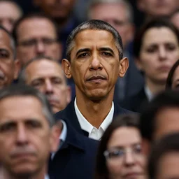 award - winning photograph of a crowd of barack obamas staring at the camera with a very muted expression, professional picture, eerie, very highly detailed, cinematic lighting, photo, sharp, clear