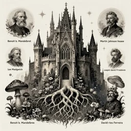 a beautiful digital illustration painting of a detailed gothic fantasy castle and roots, dark mushroom, flowers by benoit b. mandelbrot, steven belledin, martin johnson heade, lee madgwick, caspar david friedrich, and david rios ferreira. 8 k resolution trending on artstation concept art digital illustration