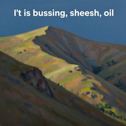 “It is bussing, sheesh, oil painting”