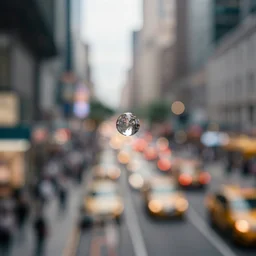 macro photography of busy city, bokeh, travel photography