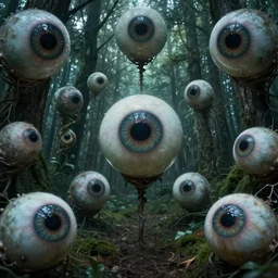 forest of eyeballs eternal staring gazing looking seeing illusionary psychedelic horror art scary by victo ngai shintaro kago junji ito shintaro kago godmachine creepy intricate schizophrenia insanity wiry apophasis hyperrealism apophasis fractal apophasis cellular eyeball eyeball eyes gazing apophasis hyperrealism photo - realistic yoji shinkawa apophasis