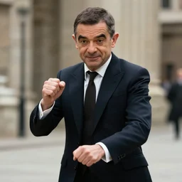 mr bean as james bond in an action scene, professional photography, 8 k, cinematic