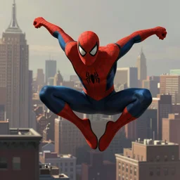 very detailed concept character portrait illustration of peter parker spider man swinging through new york city, digital illustration, concept art, matte painting, digital painting, illustration, amazing value control, 8 k, ultra detailed, in the style of sony pictures animation, into the spider verse, minimal artifacts, rubber suit, muted colors, graphic style, screen tones, chromatic abberation
