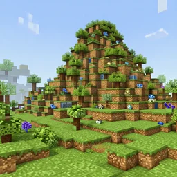 panorama of a minecraft world