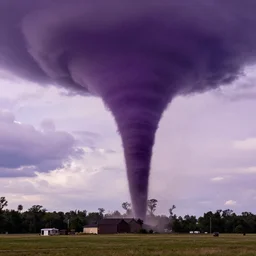 Photo of a purple tornado captured on nikon camera