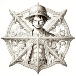 symmetry!! luffy, intricate, elegant, highly detailed, my rendition, digital painting, artstation, concept art, smooth, sharp focus, illustration, art by lightbox라이트박스 and iaki