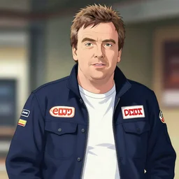 jeremy clarkson in anime style, detailed