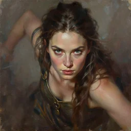 highly detailed oil painting, portrait classy beautiful woman character from netflix series, epic scale, bronze era, fantasy character portrait, dynamic pose, above view, top lighting, realistic shaded, loose brush strokes, perfect face, 8 k realistic, hyper detailed, digital painting, artstation, concept art, hyper detailed eyes, real skin, top lighting, art by sam spratt and peter mohrbacher