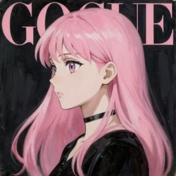 anime, mage, vogue, elle, greg rutkowski, trending on artstation, john singer sargent, oil painting, intricate, side profile, pink hair