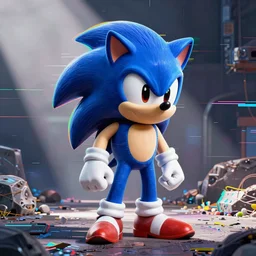 glitch art datamosh sonic hedgehog