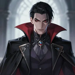 detailed beautiful cool male character art depicting a vampire monster, concept art, depth of field, on amino, by sakimichan patreon, wlop, weibo, bcy. net, newgrounds high quality art on artstation.