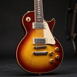award winning photograph of a gibson les paul vintage sunburst, 3 d hyperrealistic 8 k image style, detailed render, stunning studio photograph with dramatic lighting, depth of field
