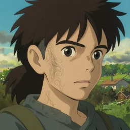 singularity procedural human in the wild, long shot by studio ghibli and jacek yerka, inspired by peter gric, epic, huge scale, beautiful fine face features, intricate high details, sharp, ultradetailed