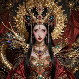 a dragon queen portrait shot by android jones in visionary fineart style 8 k hyper ornated maximalist and very detailed.