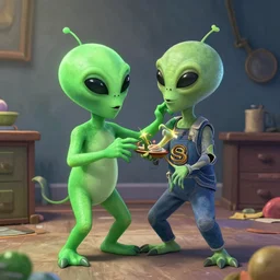 funny alien mischief