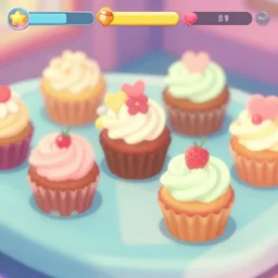 screenshot from a video game about cupcakes