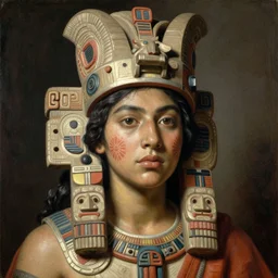 spanish beauty aztec inca portrait by repin hyperrealism