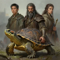 a detailed portrait of a turtle druid, by victo ngai and justin gerard, digital art, realistic painting, very detailed, fantasy, dnd, trending on artstation