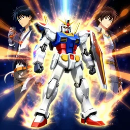 gundam 3 d ninja armor engine ingame stylized illustration photo radiating a aura global jesper ejsing, rhads, makoto shinkai lois van baarle,