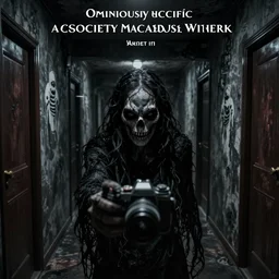 [ ominously horrific macabre pitch black being ] staring menacingly at a [ camera in a creepy corridor ], digital art, trending on [ artstation ]!, 4 k quality, 8 k resolution, cgsociety contest winner, intricate, award winning!, [ symmetrical ]!!, [ golden ratio ]!!