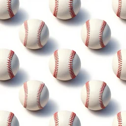a seamless pattern of photorealistic elaborate and detailed surreal baseballs, pattern, 3 d kitbash monster details, realistic baseball, artstation, futuristic baseball, aerial view, macro shot, closeup detail, right angles, perfectly symmetric, octane render in maya and houdini, vray, ultra high detail ultra realism, unreal engine