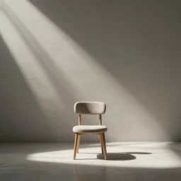 liminal space with a chair in the center of the room