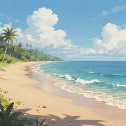 digital matte fantasy dreamy beachscape, artstation, behance, 8 k by anton fadeeve