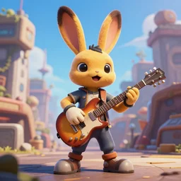 jazz jackrabbit from epic games, video game artwork, high quality, 4 k, raytracing, rendered