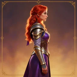 side - profile medium shot portrait, imogen poots paladin, backlit, key lighting, smooth, gaudy colors, unreal engine render, art nouveau, octane render aesthetic, arcane, dota, matte painting concept art, official fanart behance hd artstation by james gilleard, jesper ejsing, lois van baarle, ilya kuvshinov
