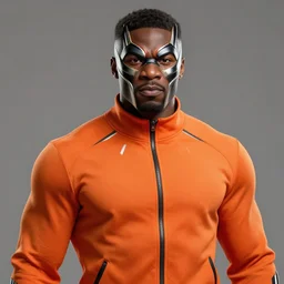 a award winning commission portrait of a fit anthro black panther wearing a orange tracksuit,digital art,art by greg rutkowski,character design by charles bowater,professional character design,ross tran,artstation,deviantart,photorealistic,detailed face,hyperdetailed,4k