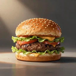 hamburger, in the style of studio ghibli, j. c. leyendecker, greg rutkowski, artgerm