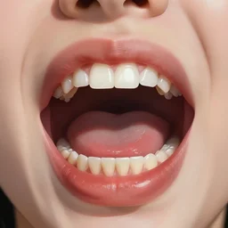 wide open wife mouth, close - up, cry, defiant, pin - up, full lips, symmetrical teeth, light effect, hyper detailed, intricate, elegant, highly detailed, digital painting, artstation, concept art, matte, sharp focus, illustration, by dan mumford, yusuke murata, makoto shinkai, ross tran