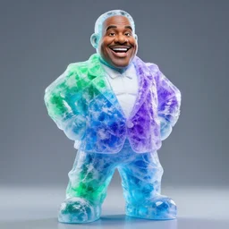 steve harvey made of blue green and purple ice