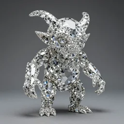 a golem made out of diamond, realistic, by brian huang,