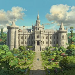 beautiful city of naboo royal palace architecture with arboretum, megascan concrete texture building, cinematic composition, jaime jasso, craig mullins, wide angle, in the style of hayao miyazaki + brian froud + kim jung gi, studio ghibli, beautiful high detail enhanced 8 k render