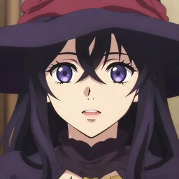 Anime witch. Detailed face, close-up, ultra HD.