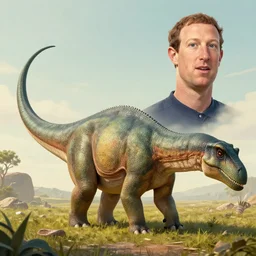 mark zuckerberg as an apatosaurus