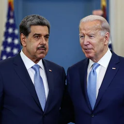 biden and maduro, photograph