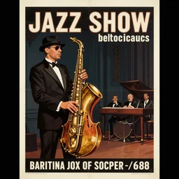 vintage poster of jazz show