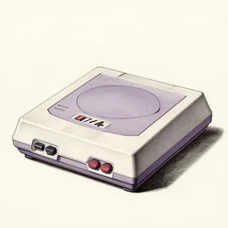illustration of a super nintendo console, etching by louis le breton, 1 8 6 9, 1 2 0 0 dpi scan