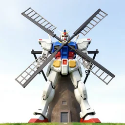 gundam as dutch windmill in gundam anime, gundam is windmill shaped, dutch windmill gundam, netherlands